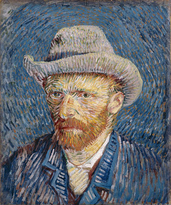 Картина Автопортрет у капелюсі - Ван Гог Вінсент 