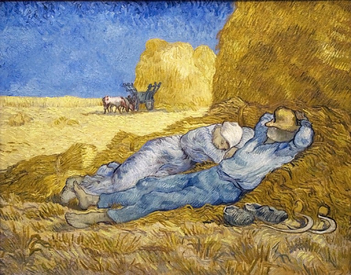 Картина Опівдні: відпочинок від роботи (по Міллі) - Ван Гог Вінсент 