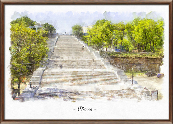 Картина Одесса. Потемкинская лестница - Городской пейзаж 