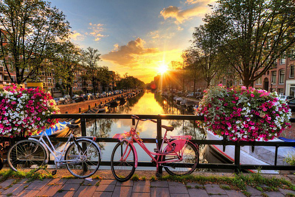 Картина Схід сонця над Амстердамом - Місто 