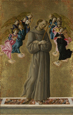 Картина Св.Франциськ та ангели - Боттічеллі Сандро 